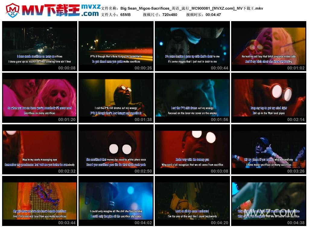 Big Sean_Migos-Sacrifices_英语_流行_MC900081